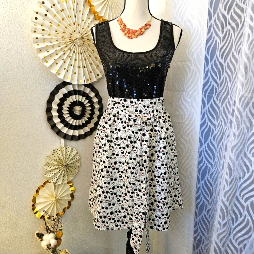 Porridge Anthropologie | Getaway A-line Knee-Length Printed Skirt | Size Small